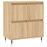 vidaXL Buffets 2 Pièces chêne sonoma bois d'ingénierie