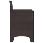 vidaXL Chaise de jardin 4 Pièces Marron 53 x 49 x 85 cm PP