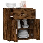 vidaXL Buffet chêne fumé 60x31x70 cm bois d'ingénierie
