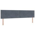 vidaXL Tête de lit LED avec bandes LED Gris 200 cm Velours