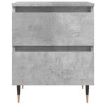 vidaXL Tables de chevet 2 Pièces gris béton 40x35x50 cm bois d’ingénierie