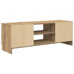 vidaXL Meuble TV chêne artisanal 102x30x36 cm bois d'ingénierie