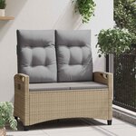 vidaXL Banc de jardin Beige et Gris clair 105 x 60 x 112 cm