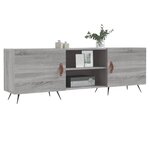 vidaXL Meuble TV sonoma gris 150x30x50 cm bois d'ingénierie