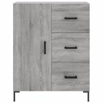 vidaXL Buffet haut Sonoma gris 69 5x34x180 cm Bois d'ingénierie