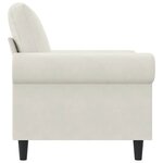 vidaXL Fauteuil Crème 60 cm Velours