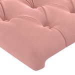 vidaXL Tête de lit avec oreilles Rose 163x16x78/88 cm Velours