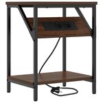 vidaXL Cabinet de chevet Chêne brun 38 x 30 x 48 cm Bois d'ingénierie