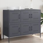 vidaXL Buffet anthracite 100 5x39x79 cm acier laminé à froid