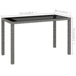 vidaXL Meuble à dîner de jardin 6 Pièces et coussins Résine tressée Gris