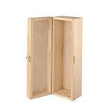 Coffret bois 1 bouteille avec charnière 34 x 9 x 8 cm