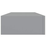 vidaXL Étagères à tiroirs murales 2 Pièces gris 60x23 5x10 cm MDF