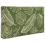 vidaXL Coussin de canapé d'extérieur 2 Pièces Modèle feuille Polyester