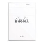 Bloc-Notes Agrafé N°12 White - 8,5x12 cm - Ligné - 80 Feuilles Détachables