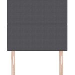 vidaXL Tête de lit LED Gris foncé 90 cm Tissu en velours côtelé