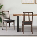 vidaXL Chaises de salle à manger 2 Pièces Marron Clair 50 x 52 5 x 91 cm