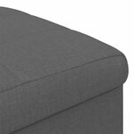 vidaXL Ottoman avec rangement Gris foncé 40 x 40 x 45 cm tissu
