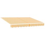 vidaXL Cadre de store manuel avec LEDs Jaune et blanc 3 x 2 5 m