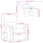 vidaXL Fauteuil de massage inclinable Cappuccino Similicuir