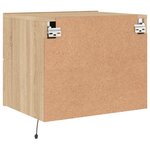 vidaXL Tables de chevet murales avec lumières LED 2 Pièces chêne sonoma