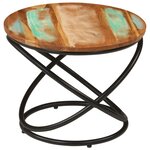 vidaXL Table basse Ø50x40 cm bois de récupération massif et acier