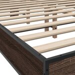 vidaXL Cadre de lit sans matelas chêne marron 140x190 cm