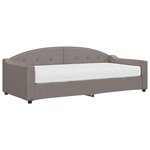 vidaXL Lit de jour avec matelas taupe 90x200 cm tissu