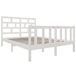 vidaXL Cadre de lit sans matelas blanc bois de pin massif