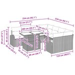 vidaXL Ensemble de canapé de jardin 9 Pièces Marron Poly Rattan
