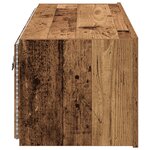 Meuble TV vidaXL avec éclairage LED Bois ancien 100x35x31 cm