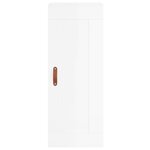 vidaXL Armoire murale blanc brillant 34 5x34x90 cm bois d'ingénierie