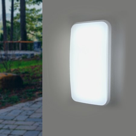 Applique led murale 20w rectangulaire ip65 - blanc froid 6000k - 8000k - silamp