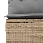 vidaXL Salon de jardin avec coussins 4 Pièces beige résine tressée