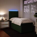 vidaXL Sommier à lattes de lit et matelas Vert foncé 80x200 cm Velours