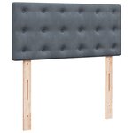 vidaXL Sommier à lattes de lit avec matelas Gris foncé 100x200 cm