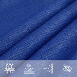 vidaXL Voile d'ombrage 160 g/m² rectangulaire bleu 6x7 m PEHD
