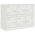 vidaXL Buffet blanc 99x39x73 cm acier
