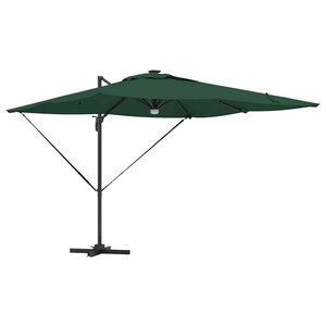 vidaXL Parasol Roma Vert 286 x 285 x 270 cm Aluminium et polyester