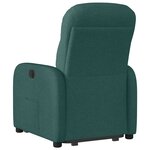 vidaXL Fauteuil inclinable vert foncé tissu