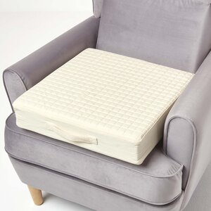 Coussin d'assise déhoussable en coton  Beige - HOMESCAPES