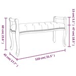 vidaXL Banc Rose 110x45x60 cm Velours