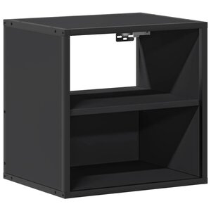 vidaXL Table de chevet murale noir 40x31x39 5 cm