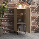 vidaXL Buffet Chêne sonoma 34 5x34x90 cm Bois d'ingénierie