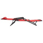 vidaXL Chaises longues pliables 2 Pièces avec repose-pied Acier Rouge