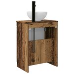 vidaXL Meuble de salle de bain avec évier Bois ancien 54 x 35 x 83 cm