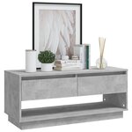 vidaXL Meuble TV Gris béton 102x41x44 cm Aggloméré