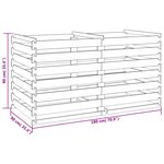 vidaXL Bac de compostage à lattes Bois de pin imprégné 180x90x90 cm