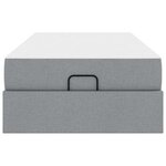 vidaXL Cadre de lit avec matelas avec matelas 2 Pièces Gris clair tissu