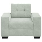 vidaXL Fauteuil Gris clair 100x78x80 cm Velours