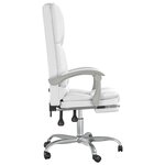 Fauteuil de massage inclinable de bureau informatique étude similicuir blanc 02_0025400